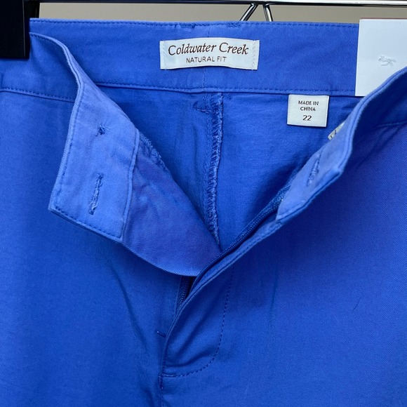 NWT Coldwater Creek Natural Bi Stretch Fit Cropped Pants Size 22 - Picture 5 of 5